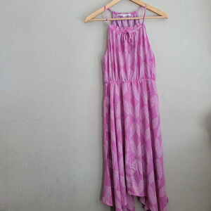Collective Concepts Womens A-Line Dress Size S Pink Pleated Sleeveless Flowy